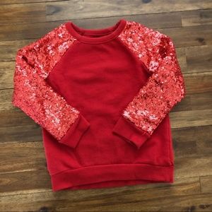 Sequin Red Sweatshirt